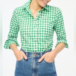 J.Crew Gingham Lightweight Cotton Button Down